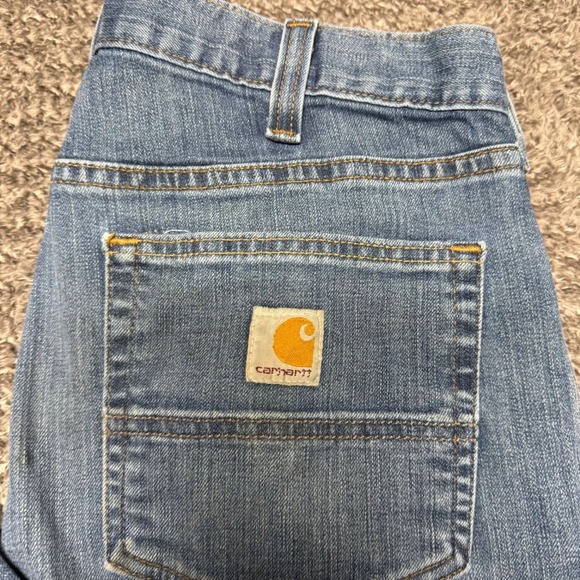 Carhartt Mens Rugged Flex Jeans 32x30 Relaxed Fit Blue Denim Work Pants - Picture 2 of 13